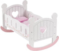 Wooden Baby Doll Crib for 18 in Dolls - Compact Natural Wood Bed