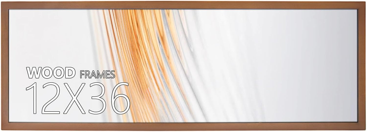 12x36 Picture Frame for Artwork and Photos in Solid Wood