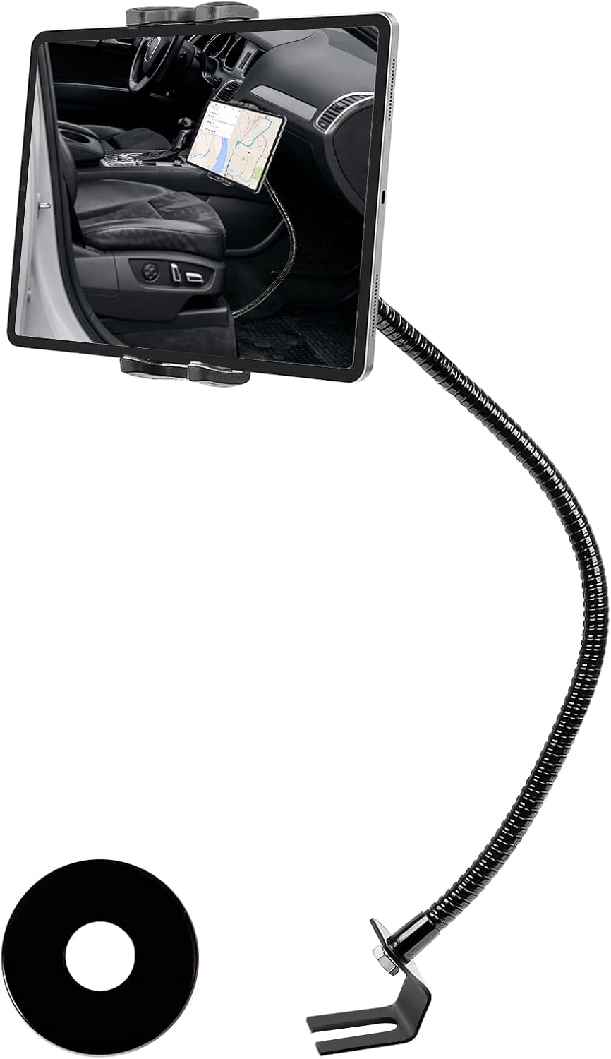 Tablet Holder for Car with Gooseneck Arm for iPad and Phones