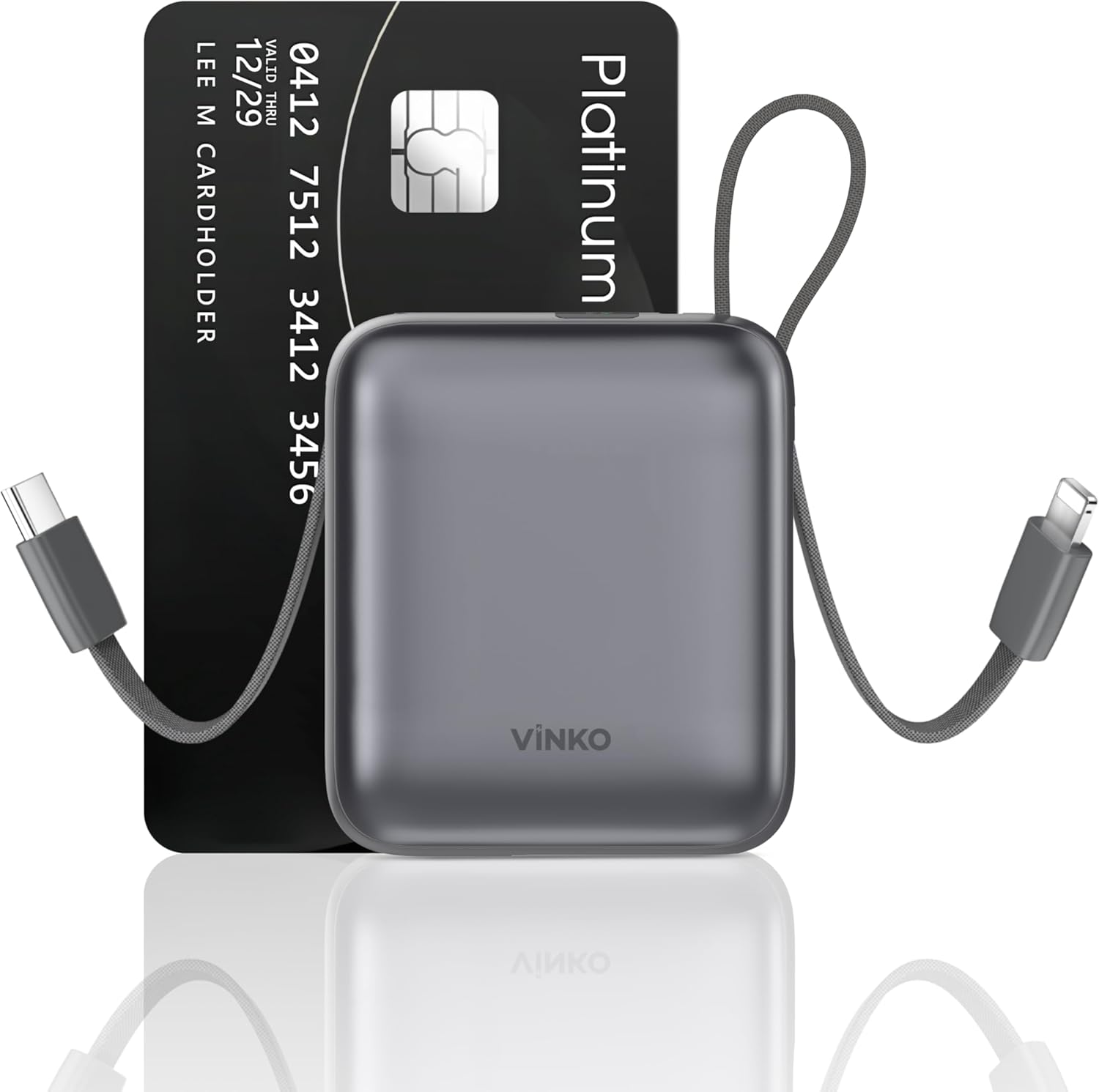 VINKO 10000mAh Mini Power Bank - Fast Charge On-The-Go!