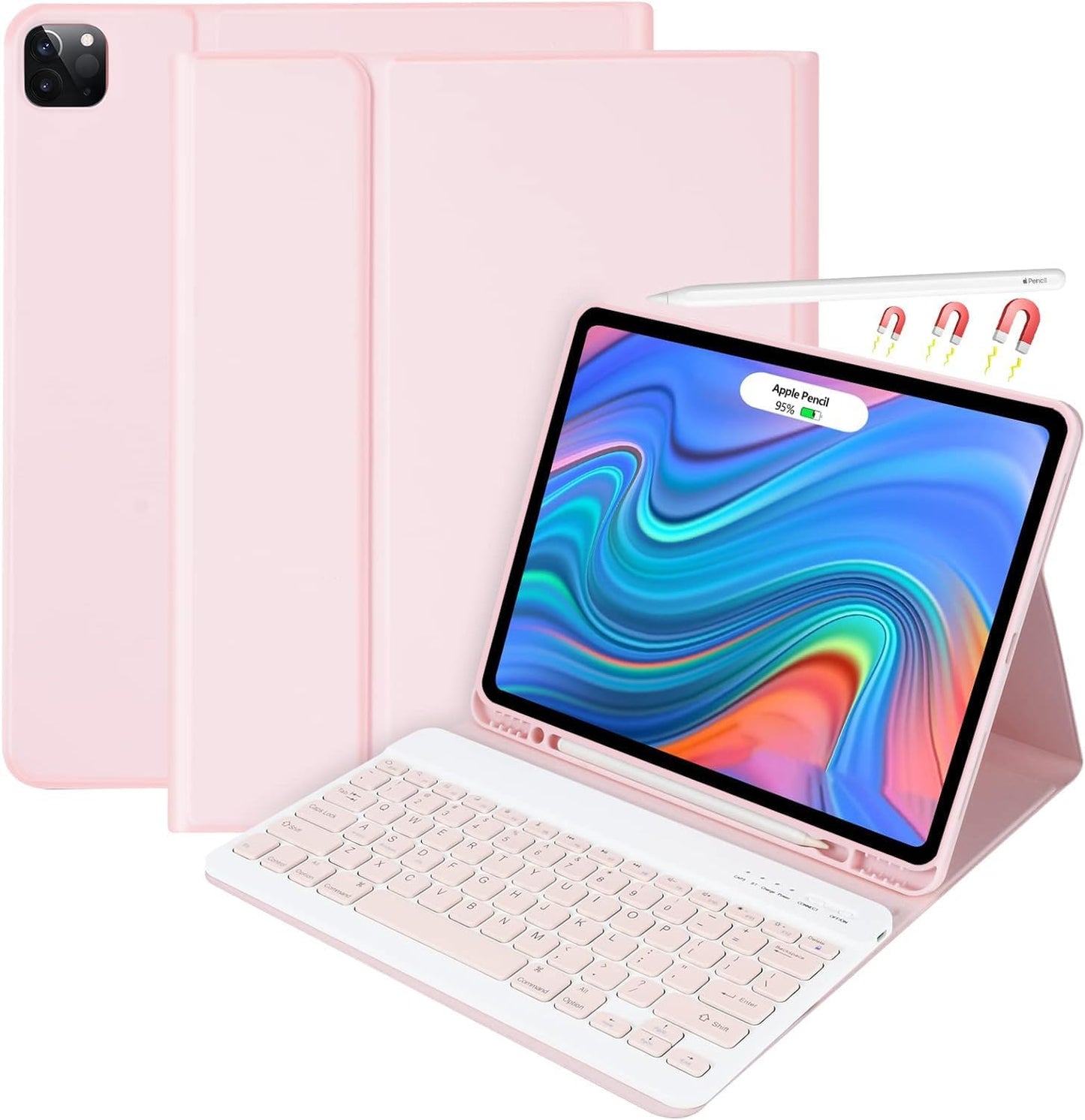 besky iPad Air 13 & Pro 12.9 Keyboard Case with Auto Sleep Function