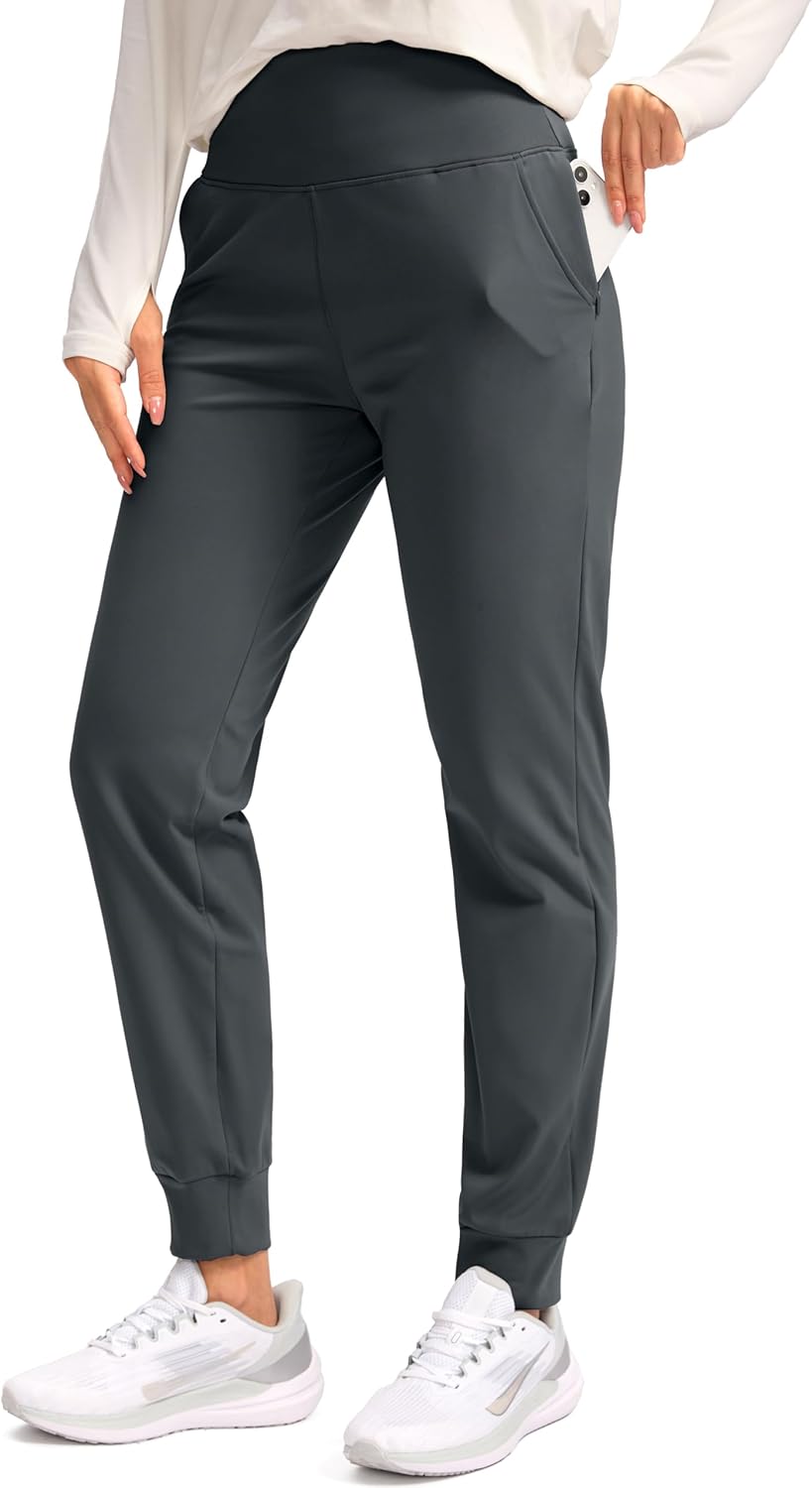 Fleece Lined Joggers for Women - Water Resistant Winter Pants