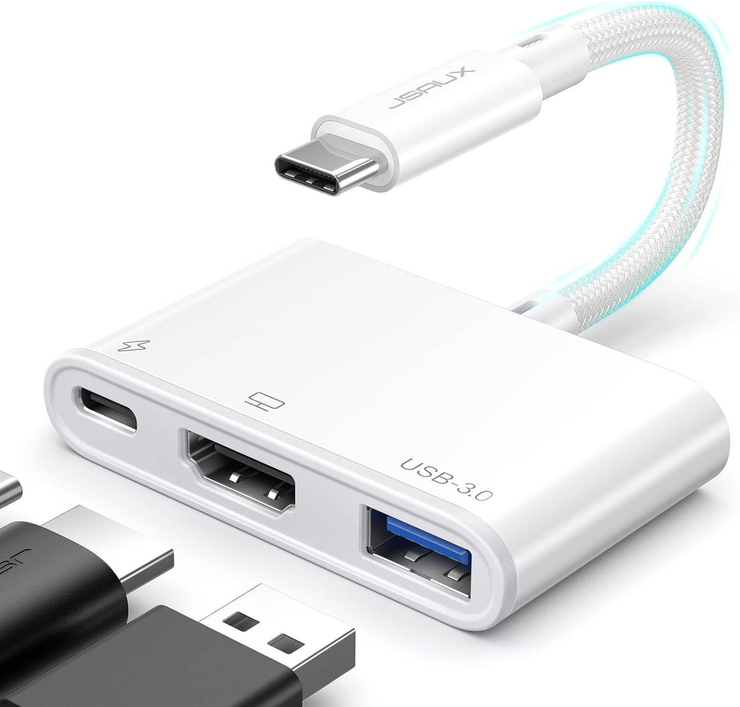JSAUX 3-in-1 4K HDMI Adapter - 100W Fast Charging