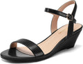 Wide Width Wedge Sandals for Women 2.3 in Low Heel - Wide Fit Comfort