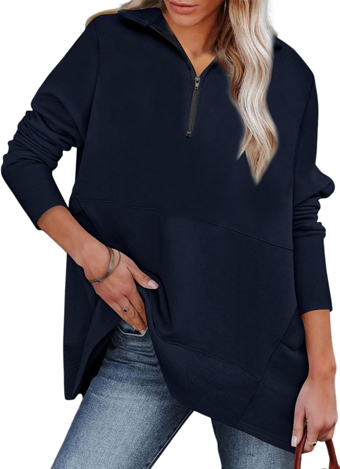 Dokotoo Women's Casual Oversized Half Zip Sweatshirts Review