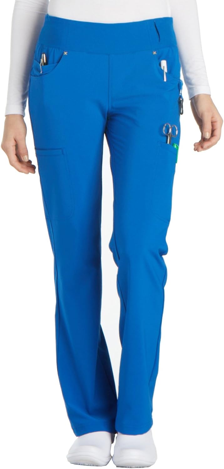 Cherokee Scrubs for Women Mid Rise Straight Leg Pants with Pockets