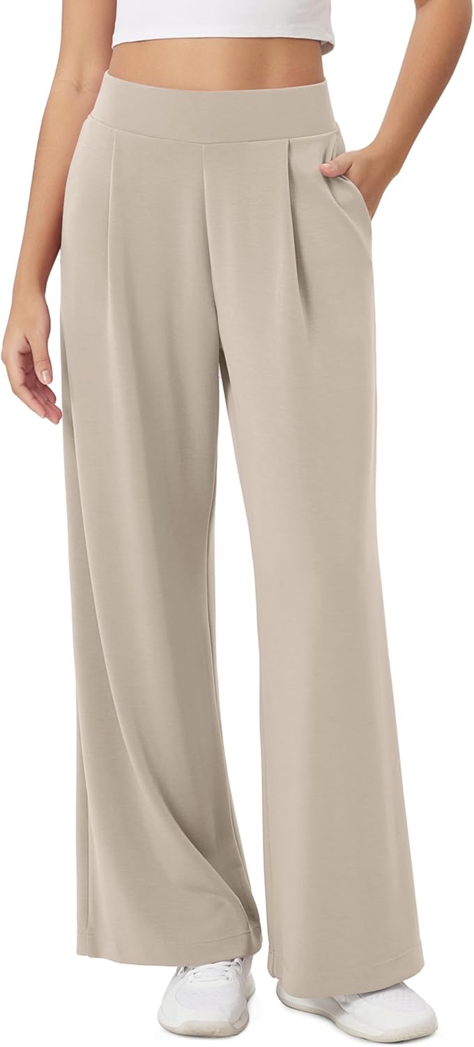 ODODOS Modal Soft Wide Leg Pants for Women - High Waist