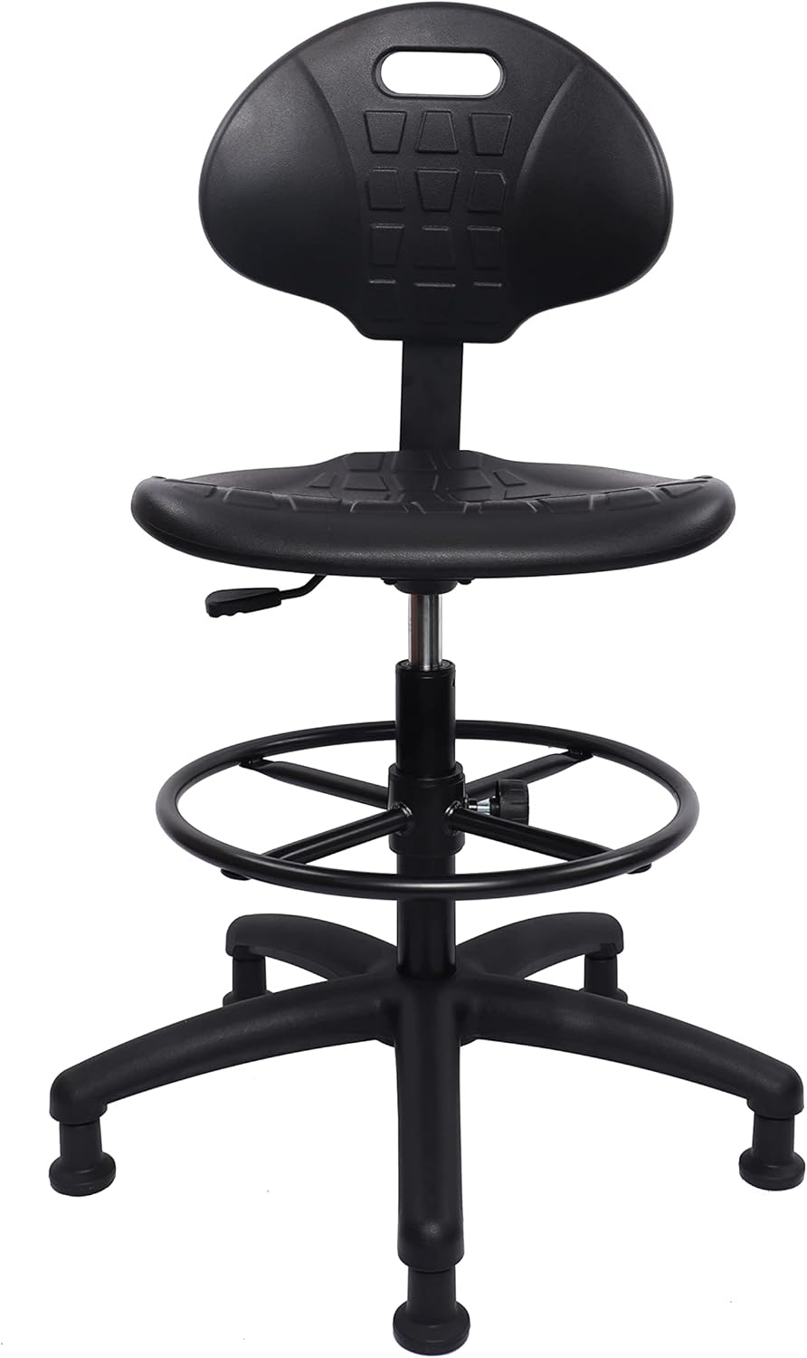 Deluxe Drafting Lab Stool Chair with Adjustable Footring and Height