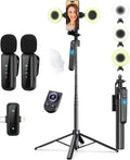 Vlogging Kit for iPhone/Android - 63in Auto Face Tracking Tripod