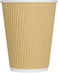 Karat 12 oz Ripple Insulated Coffee Cup - 500 Count Value Pack