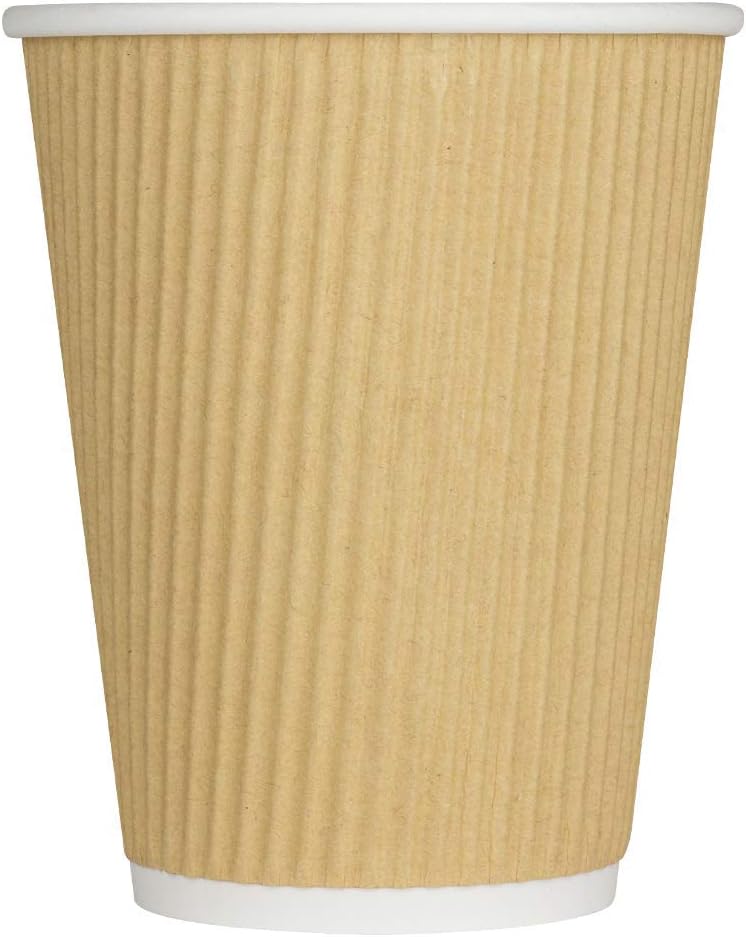 Karat 12 oz Ripple Insulated Coffee Cup - Sturdy & Leak Proof
