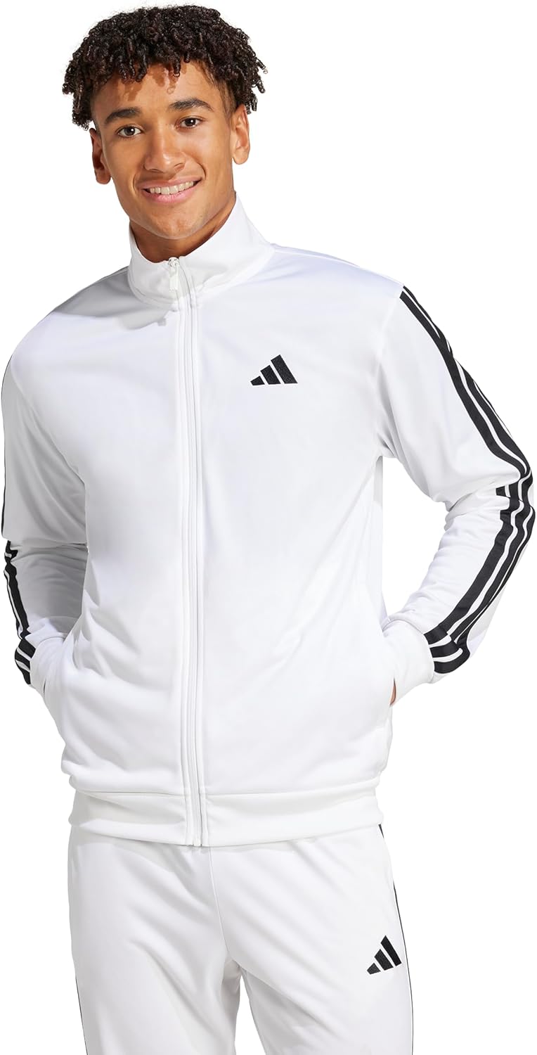 adidas Men's 3-Stripes Tricot Track Top for Timeless Style