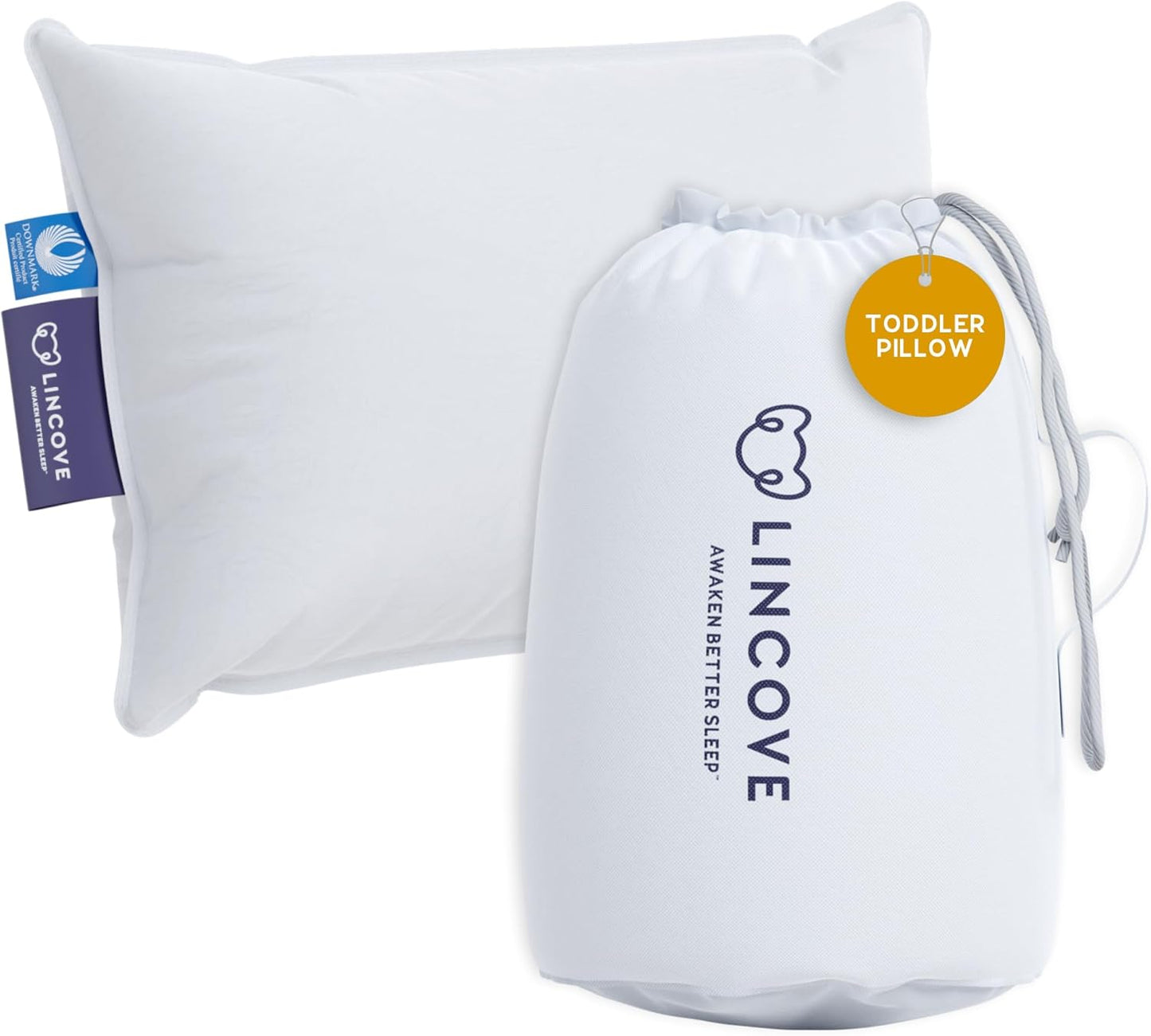 Lincove Canadian Down Toddler Pillow for Kids Travel Comfort