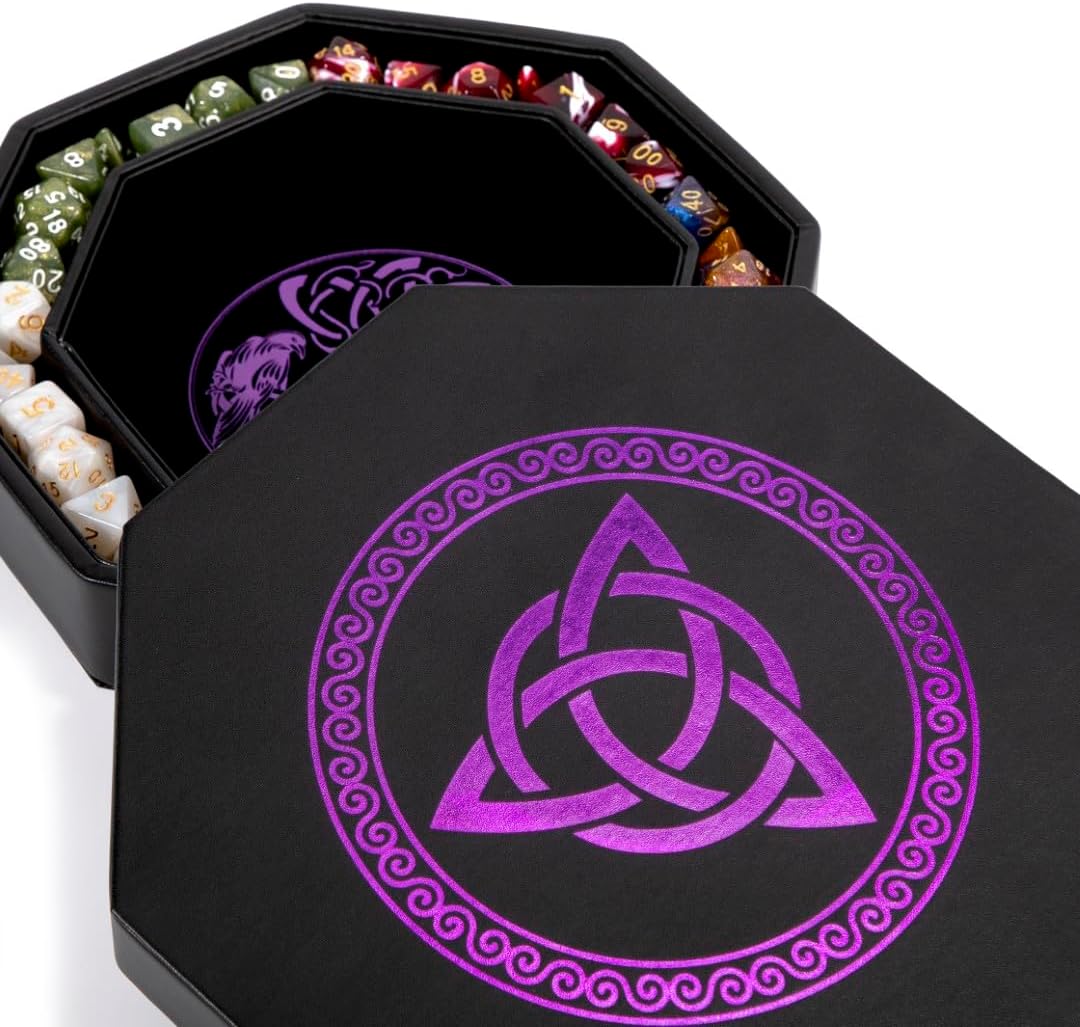 DND Dice Tray - Premium 8 Inch Rolling Tray for RPG Games