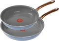 T-Fal Preserve Ceramic Frying Pan Set 8.5ft & 11ft - Blue Gloss