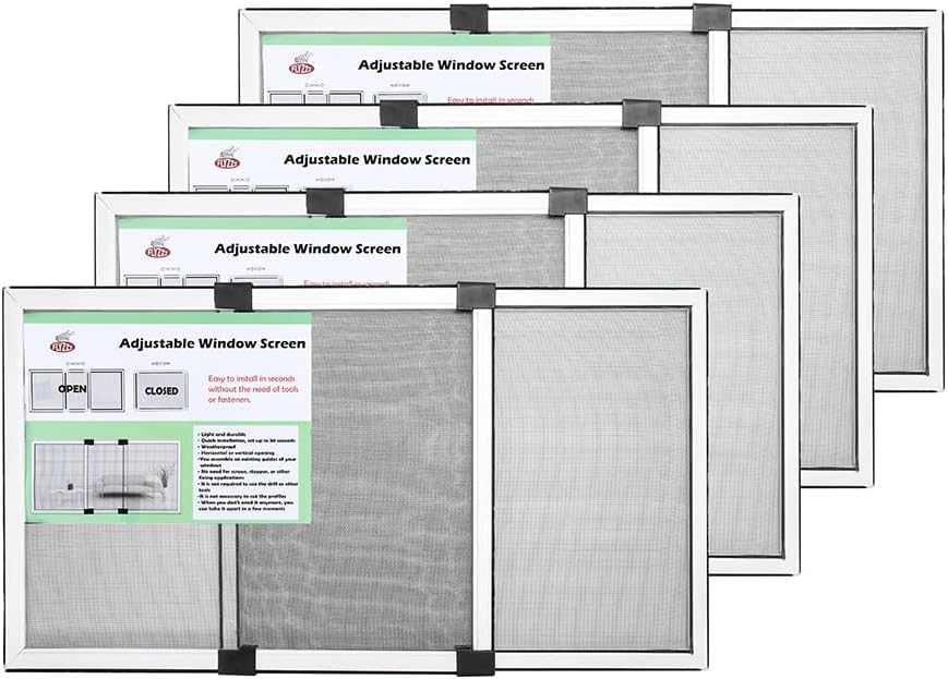 FLYZZZ Adjustable Window Screen for Home - Easy Installation