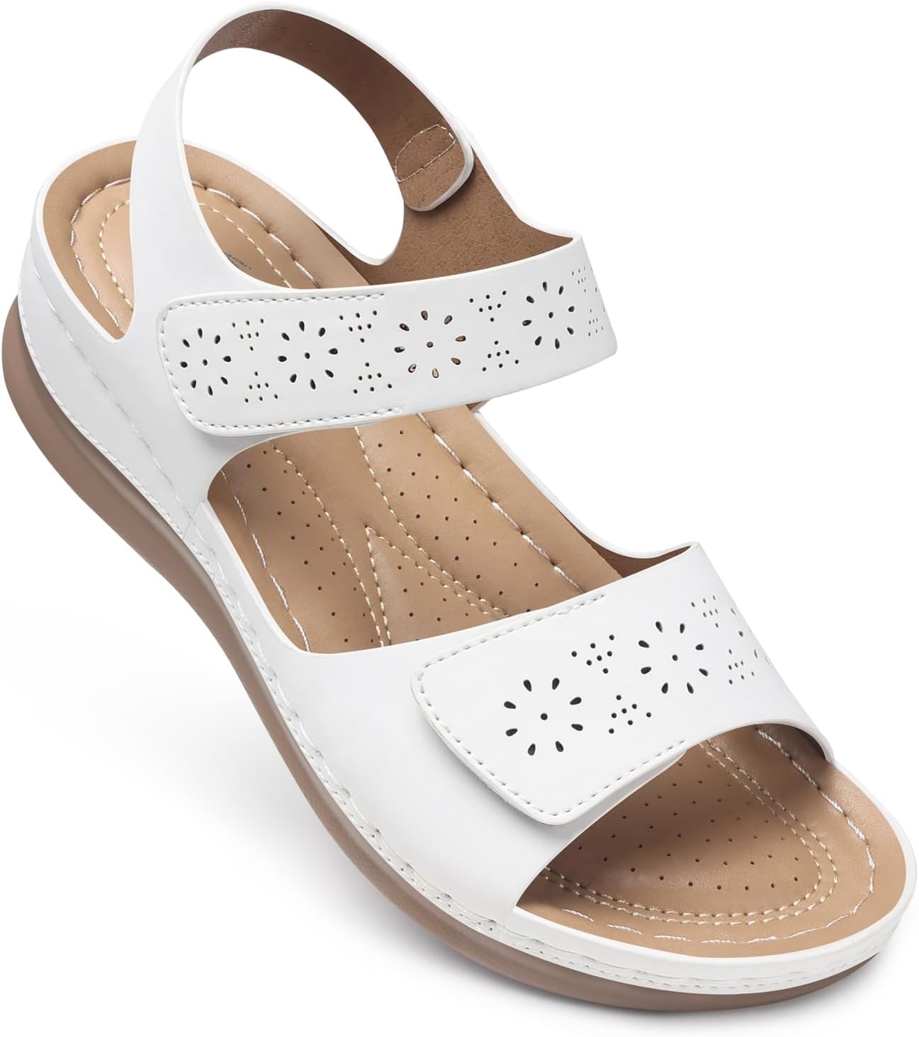Comfortable Flat Sandals for Women: Dressy Open Toe Summer Shoes