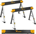 Saw Horses 2 Pack Folding Heavy Duty Sawhorse Table - 2600 Lbs