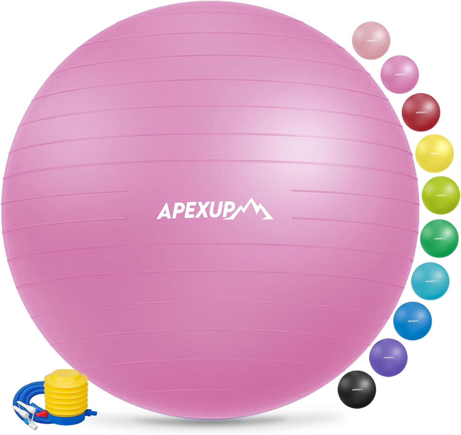 APEXUP Yoga & Pilates Ball - Anti Slip Heavy Duty Gym Ball