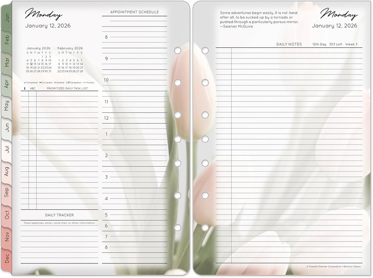Blooms Planner Refill for Classic Size by FranklinCovey - 2026