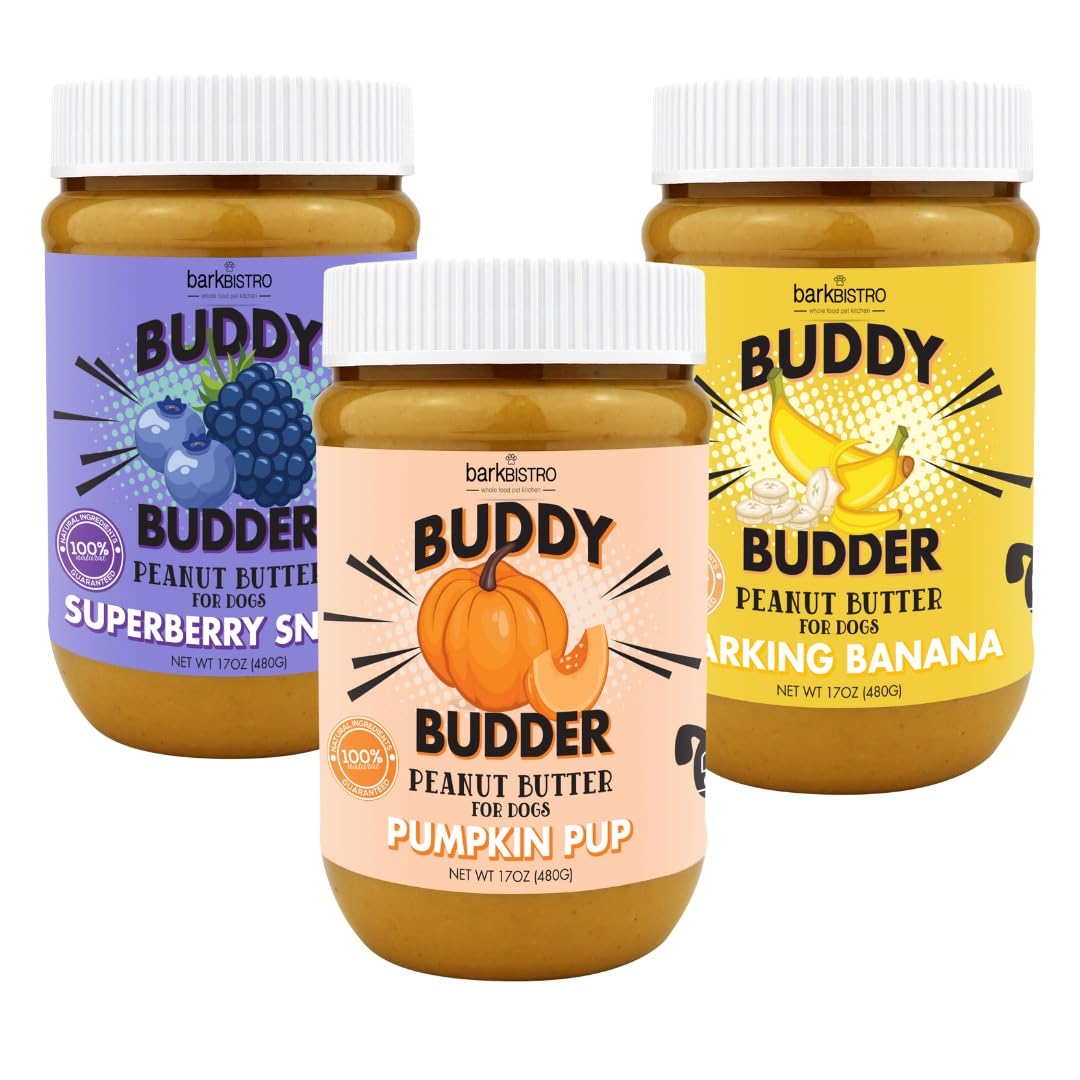 Natural Dog Peanut Butter Treats Set of 3 for Healthy Dogs