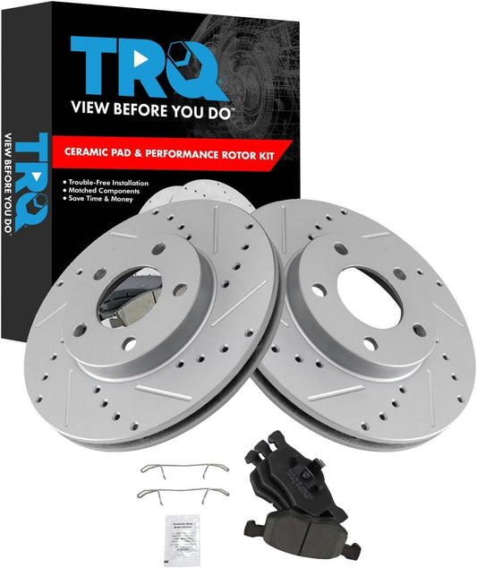TRQ Front Performance Brake Pad & Rotor Kit for Ford Escape