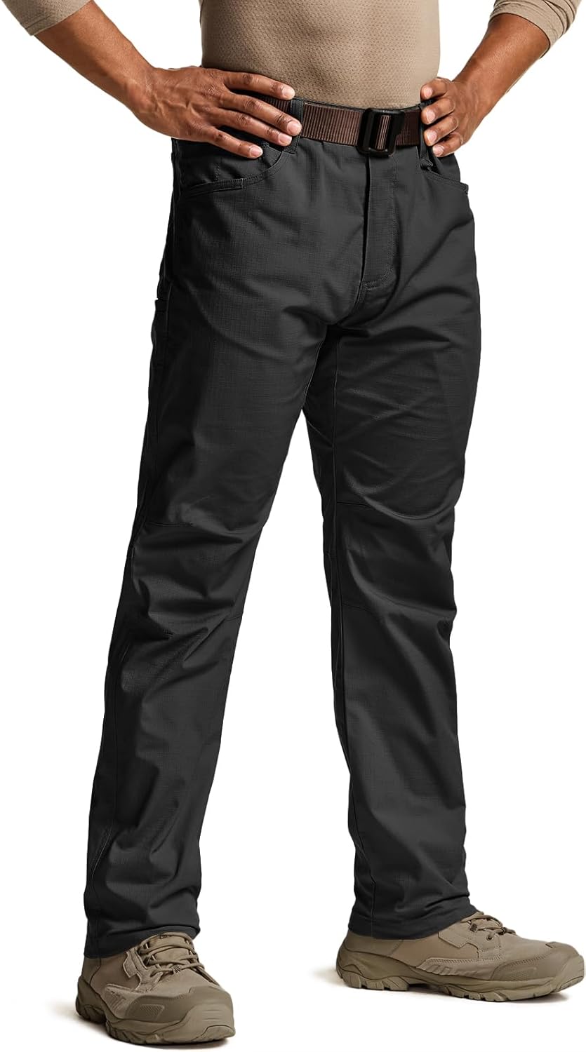 CQR Men's Flex Stretch Tactical Pants for Outdoor Activities