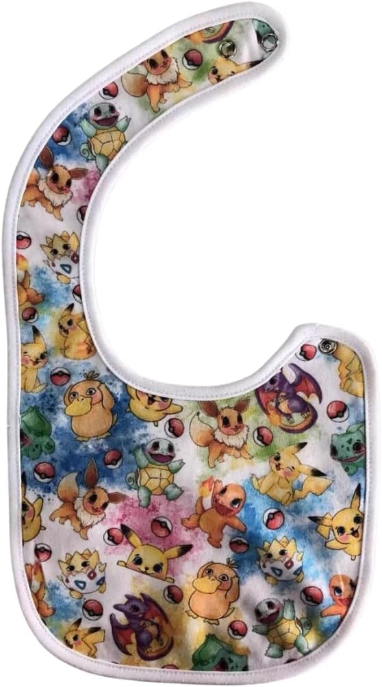 Cute Anime Baby Bib for Drooling & Teething