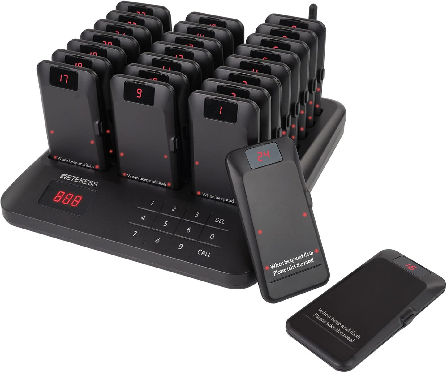 Retekess TD157P Restaurant Pager System with Long Range Alerts