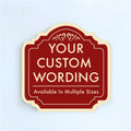 Custom Red Aluminum Sign 24x24 in - Vintage Weatherproof Driveway Sign