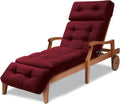 Chaise Lounge Cushions Outdoor Waterproof Lounger Chair Cushion