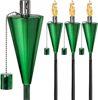 Oil Torch Lamp Set of 4 for Outdoor Garden and Patio Use