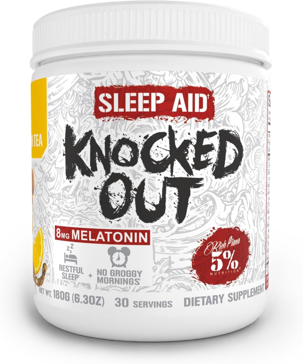 5% Nutrition Knocked Out Sleep Aid Powder for Deep Recovery
