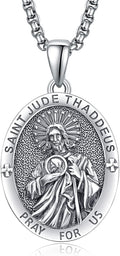 Saint Jude Necklace 925 Sterling Silver Medal - Protection Amulet