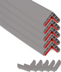 Rubber Bond Corner Guard Strips 1x1x36 in 5-Pack Gray - Baby Proofing