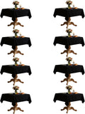 8 Pack Black Square Tablecloth 54x54 in - Wrinkle Resistant Polyester