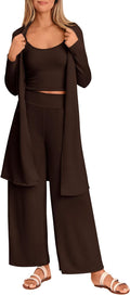 PRETTYGARDEN Women's 3 Piece Pajamas Lounge Sets for Comfort