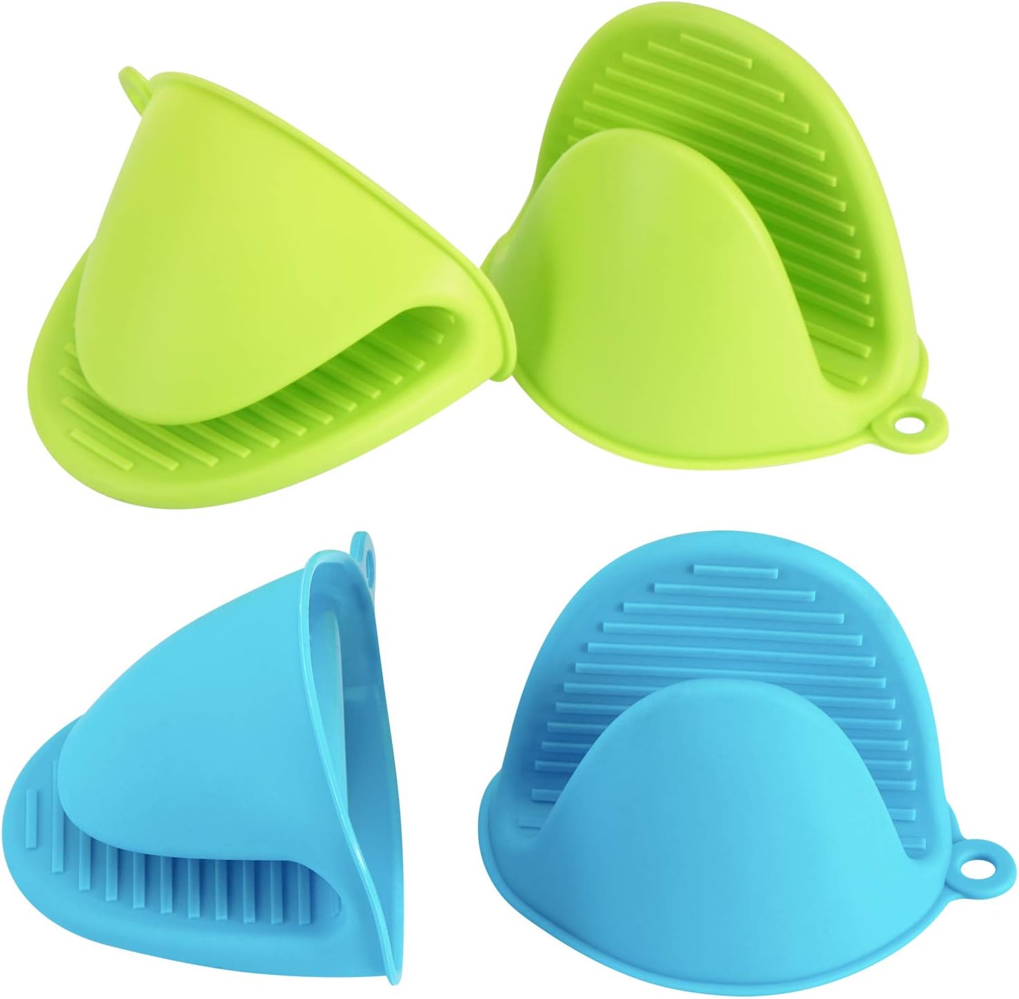 Heat Resistant Silicone Oven Mitts 4PCS Set