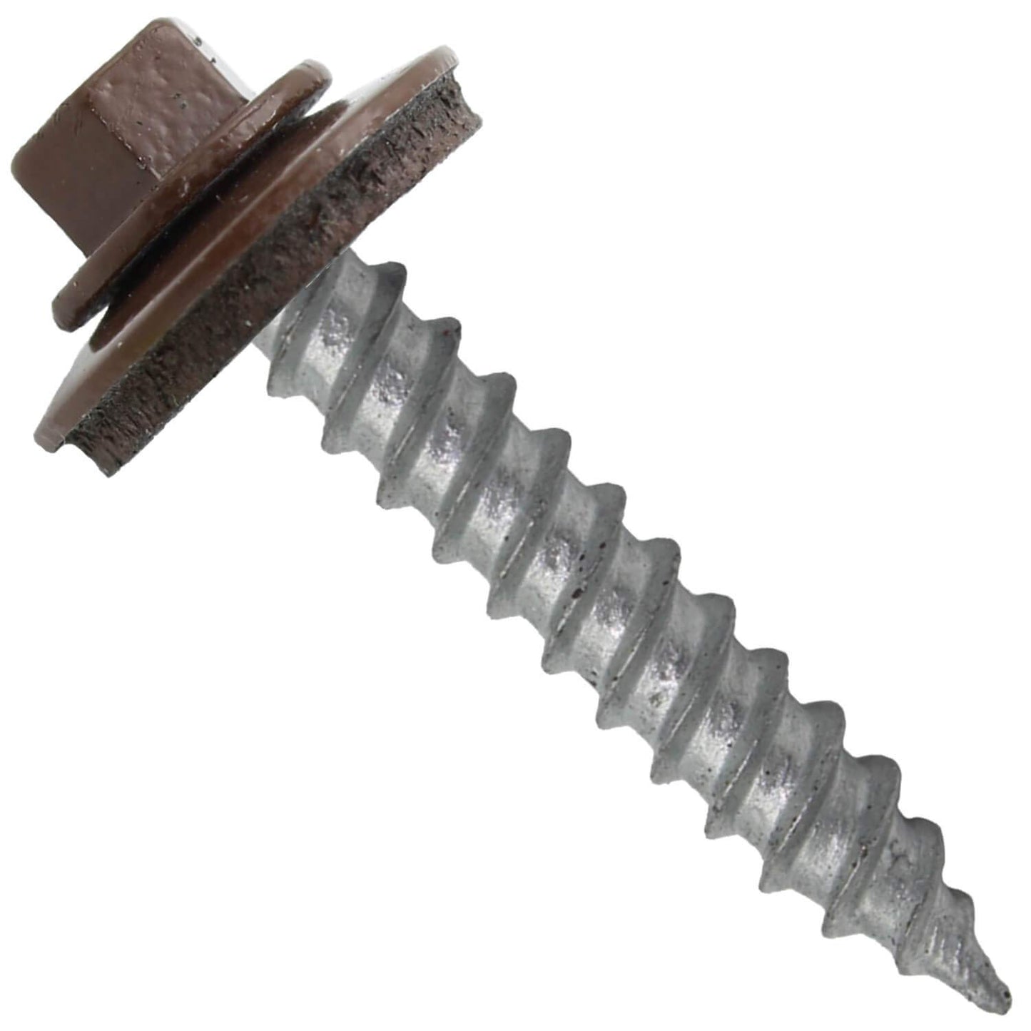 Metal Roofing Screw 12 x 1-1/2 in Brown Hex for Roof Projects