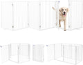 Adjustable Metal Dog Gate with Door for Indoor and Outdoor Use