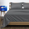1000 Thread Count Egyptian Cotton King Sheets Dark Grey - 6 PC Set