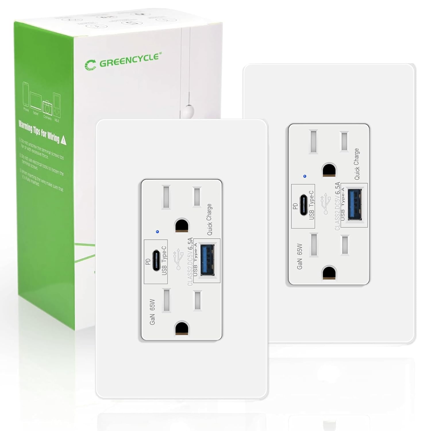 65W USB C PD Outlet Fast Charging for Laptop and Devices