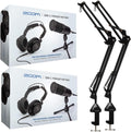 Zoom ZDM-1 2-Person Podcast Mic Pack Kit - Complete Dual Setup