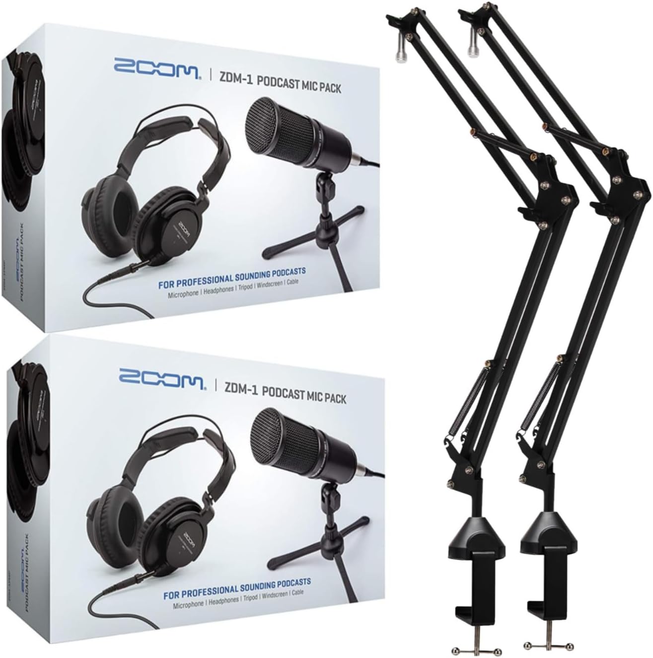 Zoom ZDM-1 Podcast Mic Pack Kit for Professional Podcasting