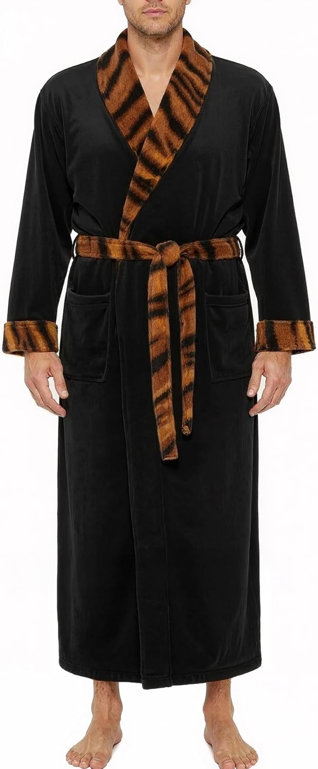 Plush Fleece Hooded Mens Bathrobe for Ultimate Comfort