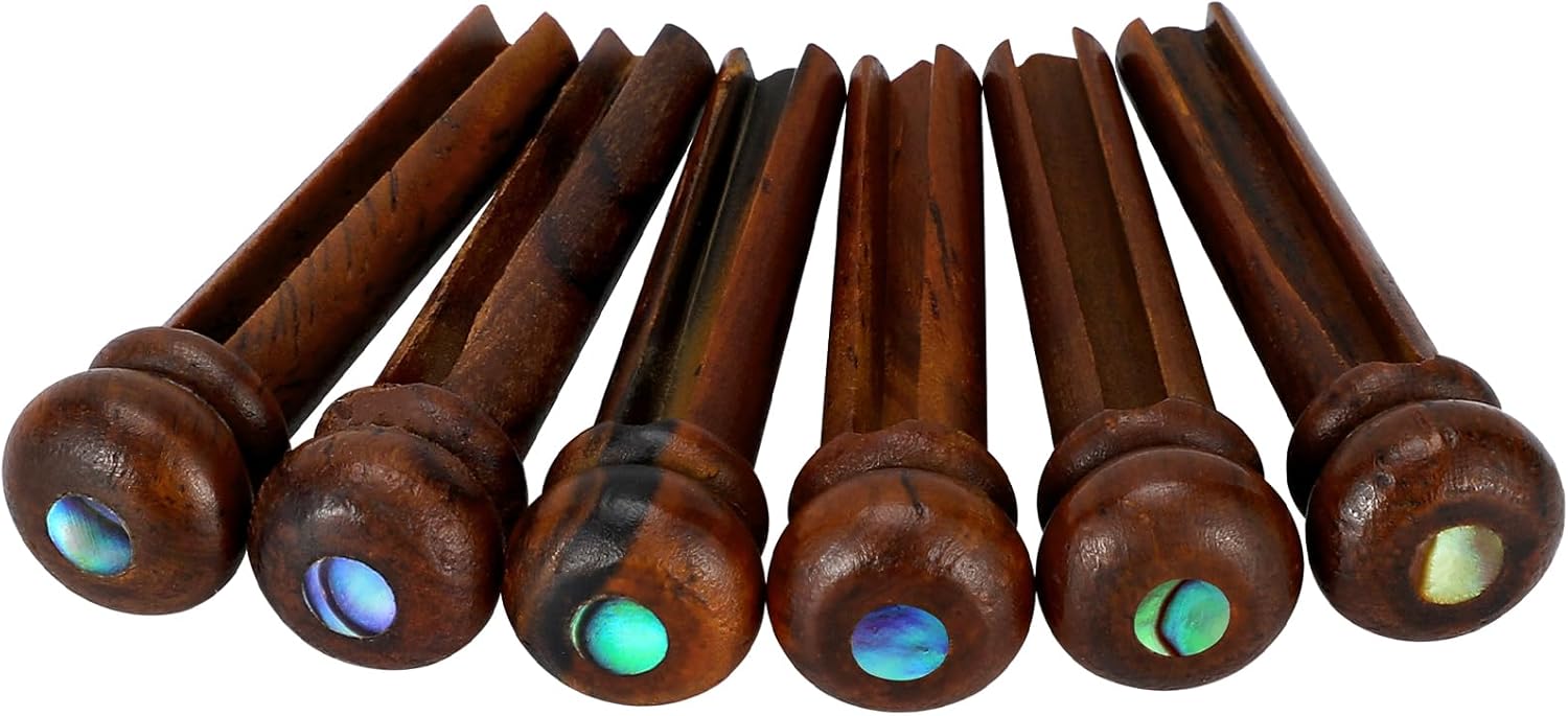 Enhance Tone: Rosewood Guitar Bridge Pins