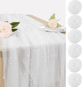 Set of 6 Pearl Table Runners for Elegant Event Decor