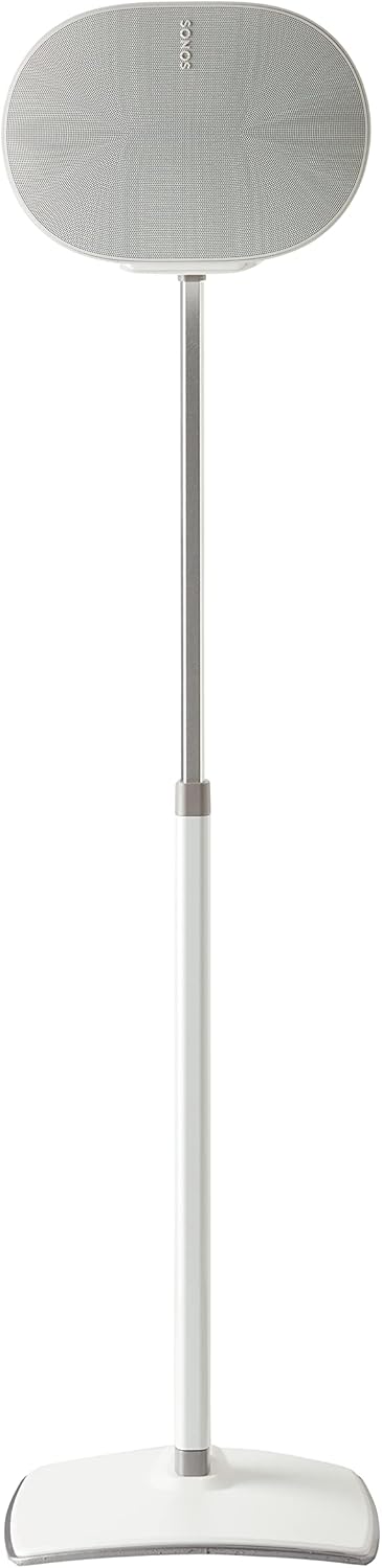 Sanus Speaker Stand: 17 Height Adjust - Easy Install - White