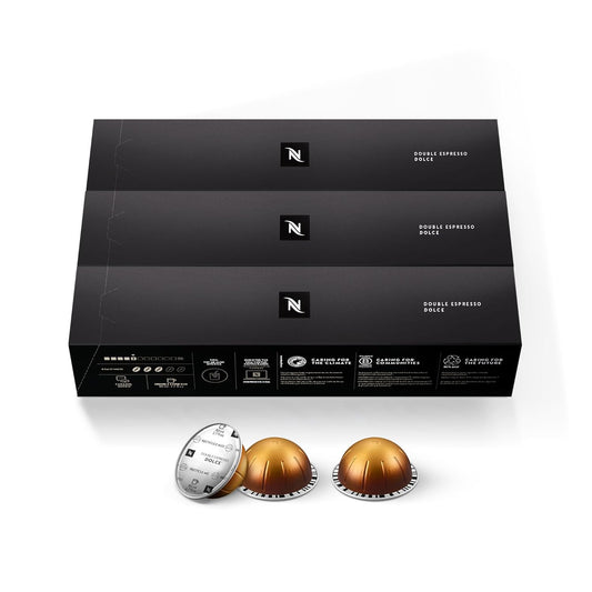 Nespresso Vertuo Double Espresso Dolce 30-Count Coffee Pods