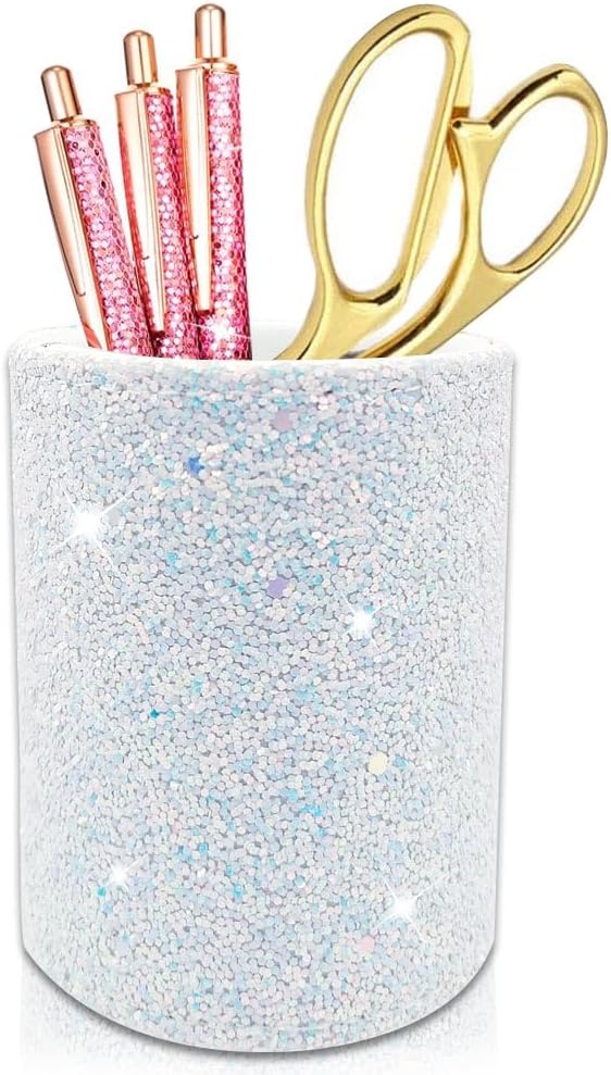 Sparkle Your Space with Glitter Pen Holder by BIKCZEWIN